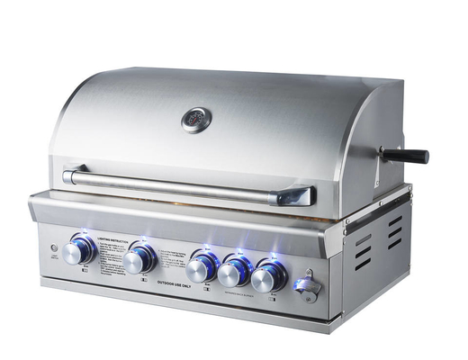 OEM nero della griglia del gas del giardino dello smalto CSA della porcellana costruito nella griglia del gas del barbecue