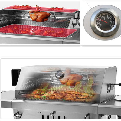 Griglia resistente 650MM Kitchenaid del BARBECUE del gas di AGA 201ss costruito in barbecue