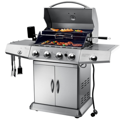 Griglia nera del BARBECUE del gas dello smalto della porcellana