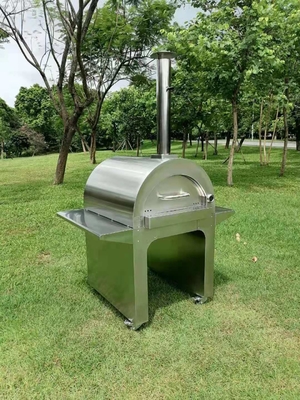 forno infornato di legno di Oven Brush Outdoor Stainless Pizza della pizza di acciaio inossidabile di 4 ruote