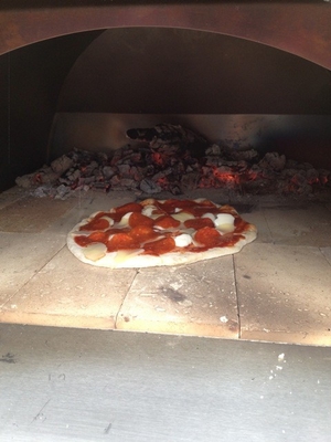 4 forno infornato di legno della pizza di Oven Outdoor 900mm della pizza di acciaio inossidabile delle ruote