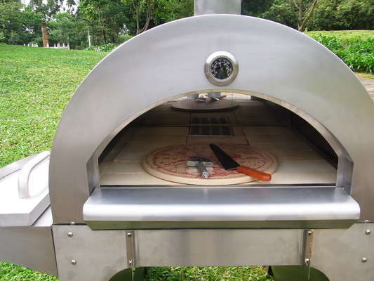forno infornato di legno all'aperto spesso 430 840mm della pizza di acciaio inossidabile di 30mm