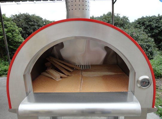 Forno infornato di legno della pizza di acciaio inossidabile
